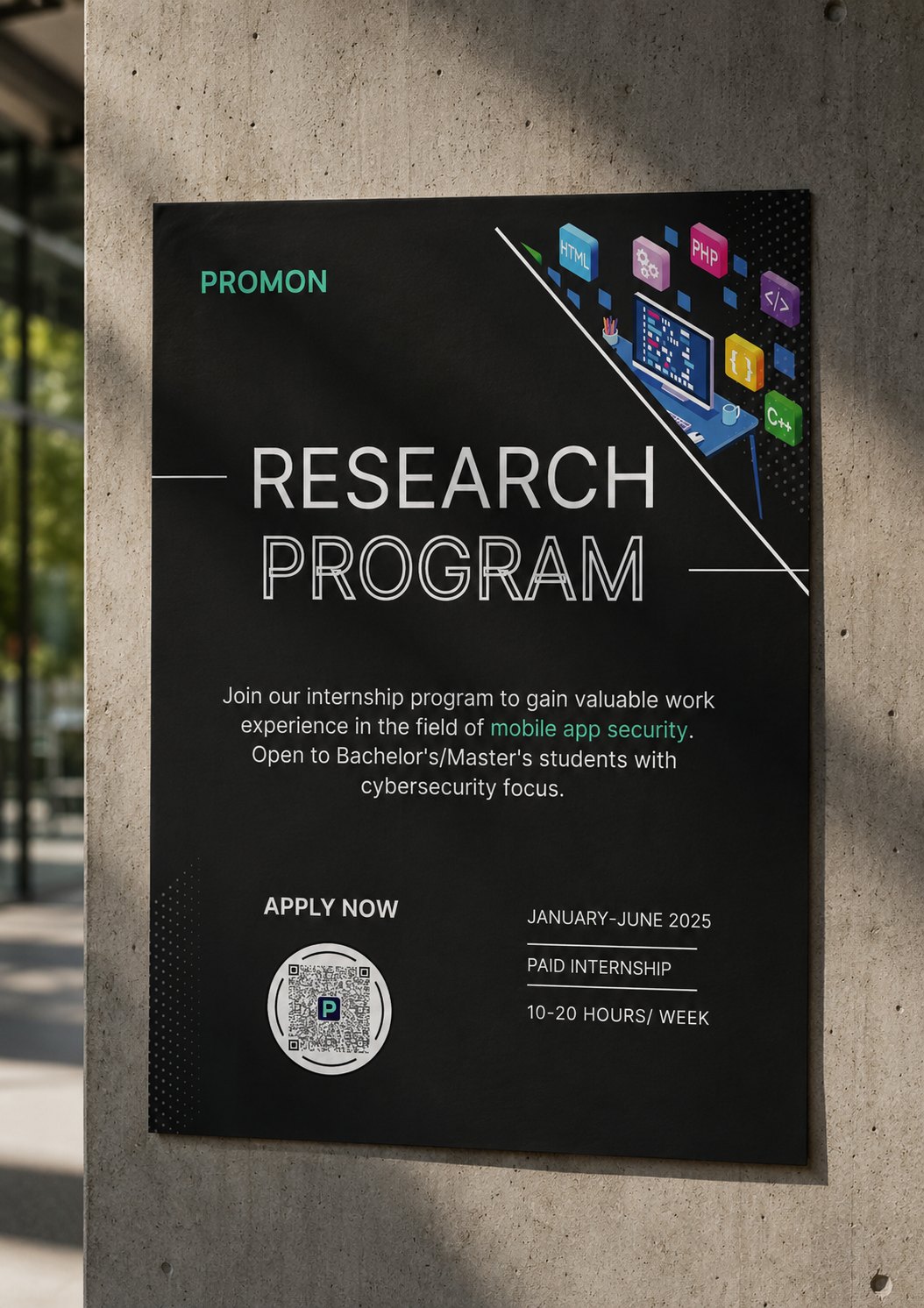 Poster design AI mockup