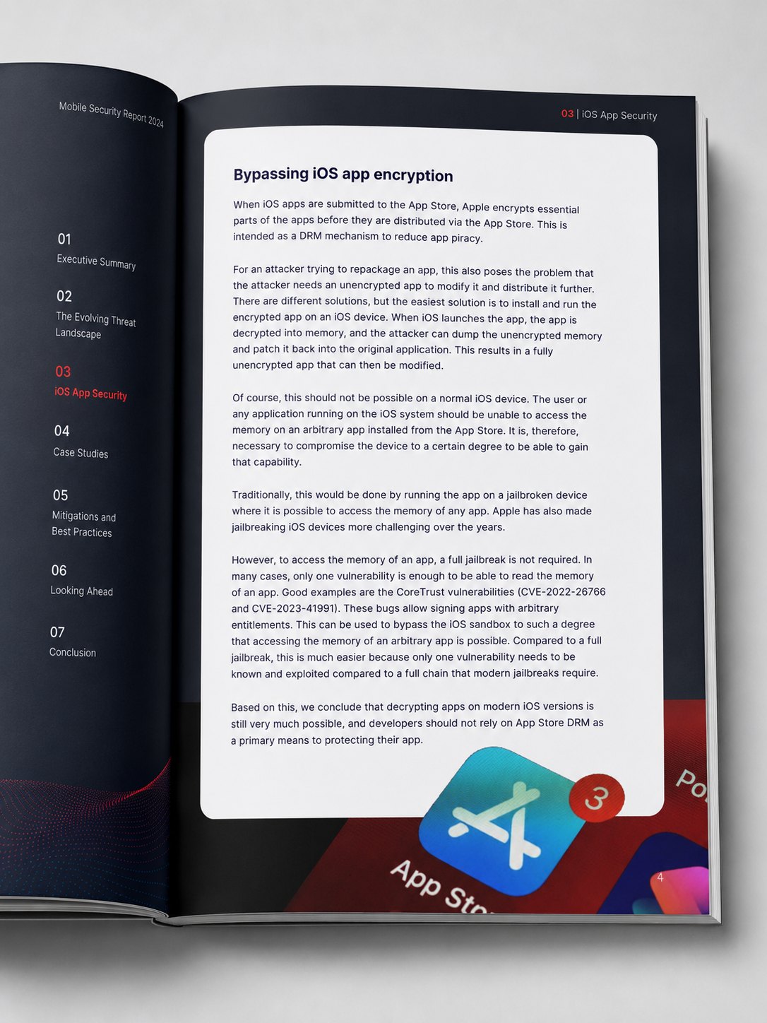 Mobile security report - page AI mockup
