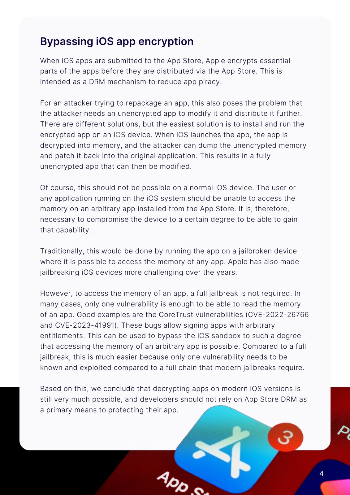 Mobile security report - page Original design
