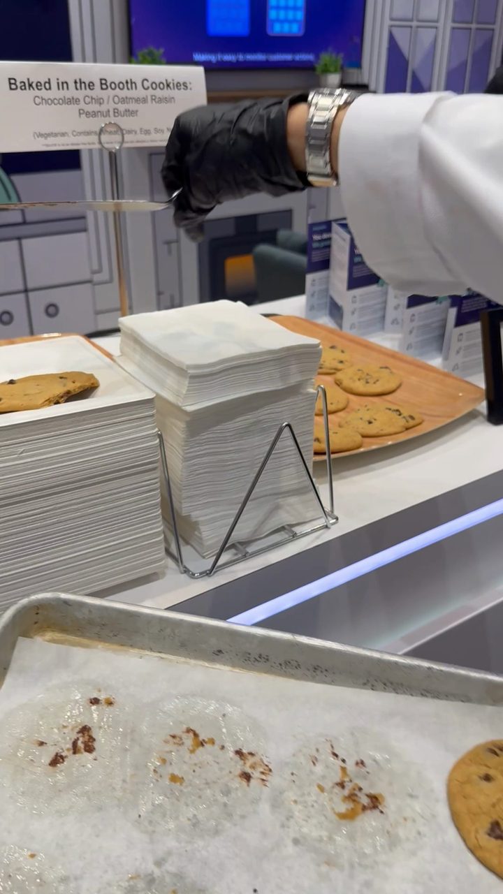 Cookies from the booth oven (video)