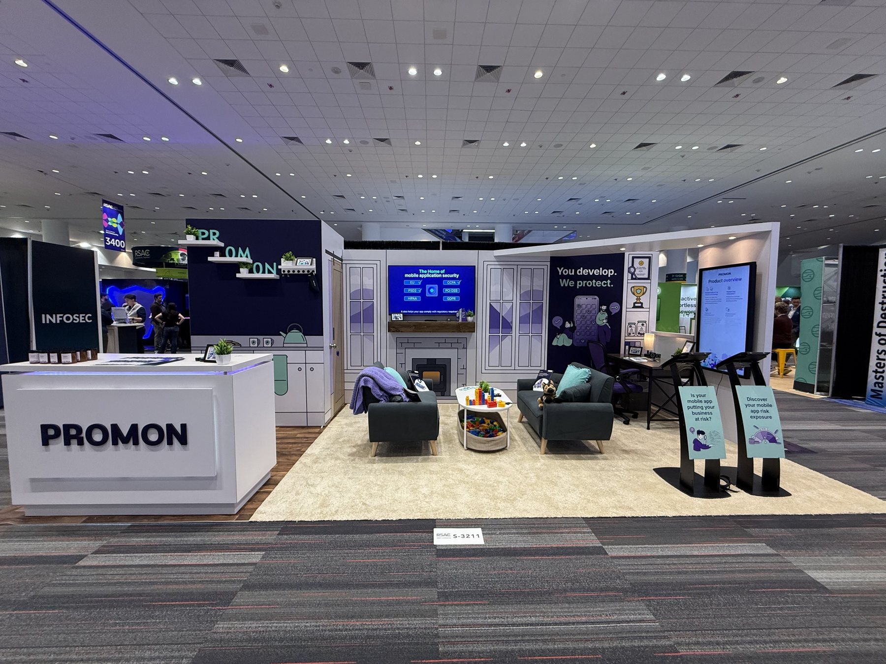 The full booth: a house on the show floor