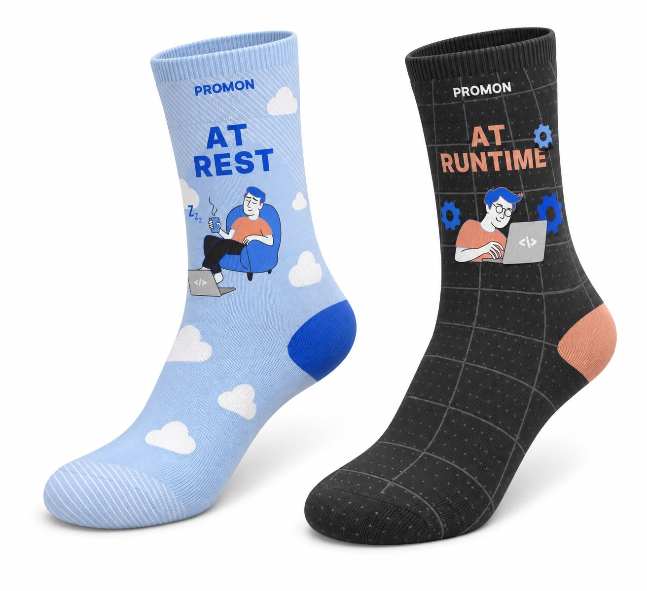 Socks AT REST / AT RUNTIME mockup